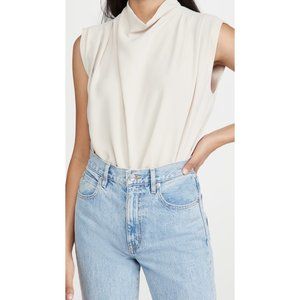 Amanda Uprichard Sleeveless Fabienne Top in Ivory